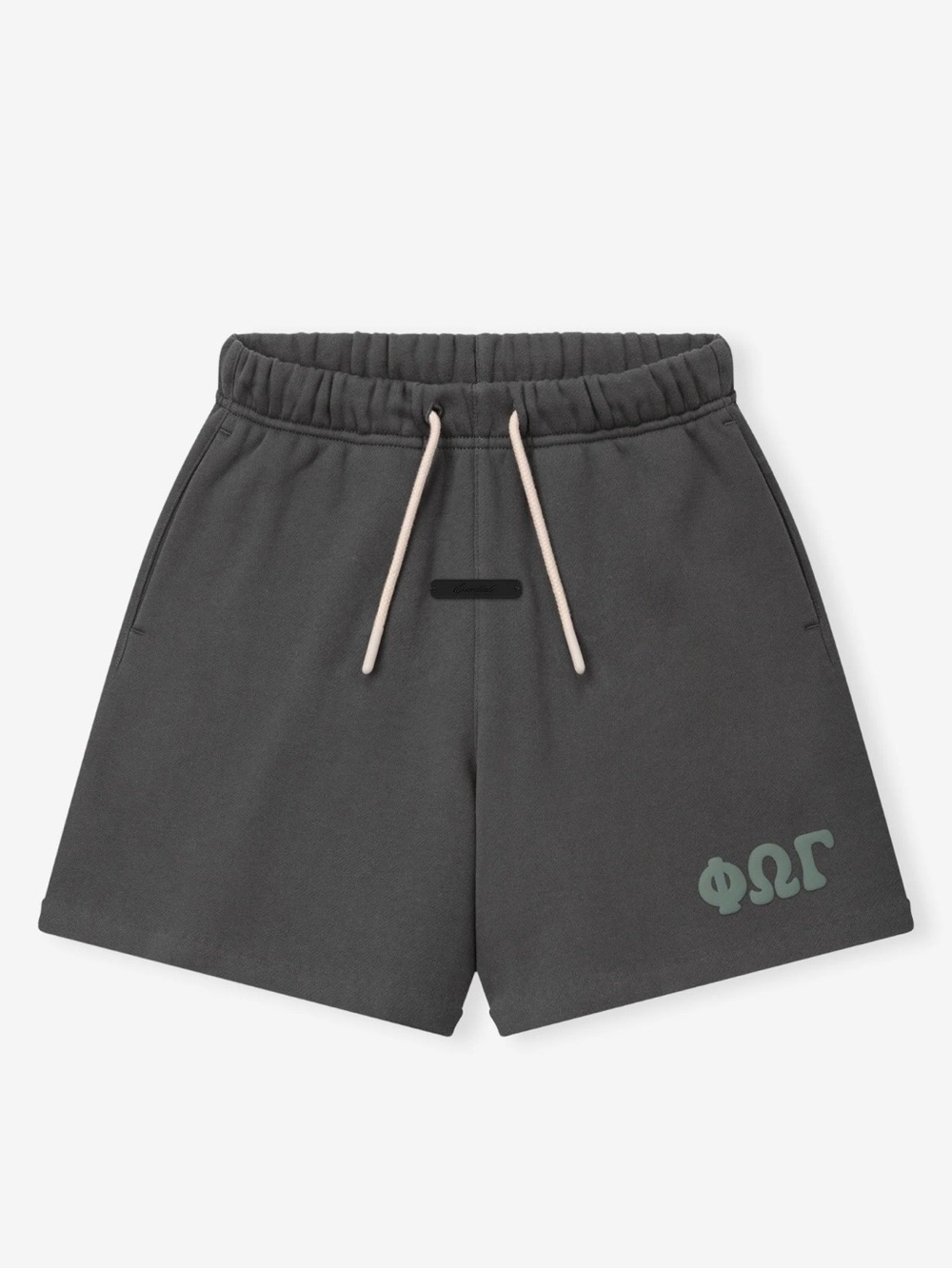 Fear of God Charcoal Shorts with Mint Logo